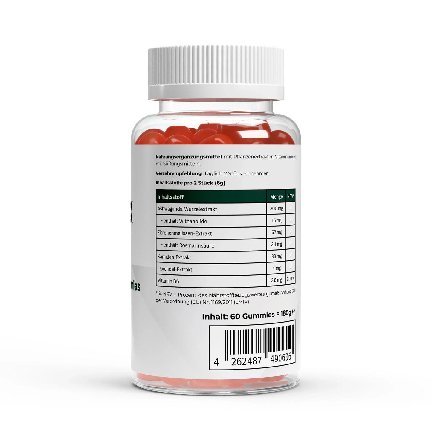 😌 Premium Ashwagandha Gummies 300 mg + Витамин B6 – 60 броя - urmax
