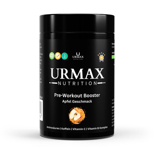 Pre-Workout Booster – Ябълка – 520 g Енергия. Мощ. Концентрация – преди всяка тренировка! - urmax