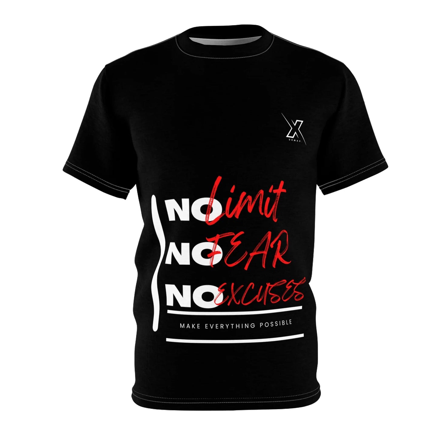 No Limit, No Fear, No Excuses – URMAX™ Fitness AOP T-Shirt - urmax