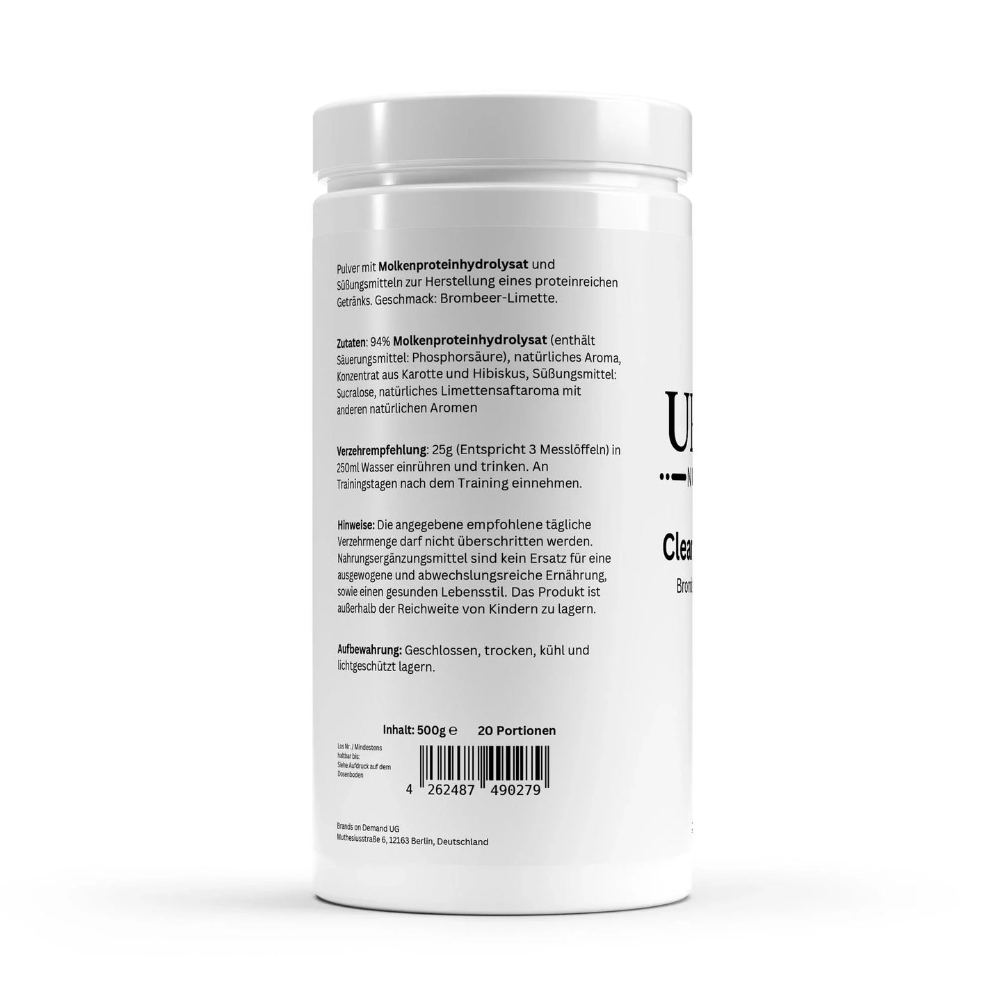 💧 Clear Whey Protein – Къпина и лайм – 500g - urmax