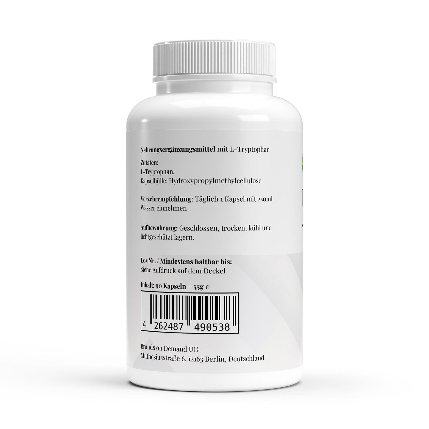 🌿 L-Tryptophan 90 капсули - Спокойствие. Баланс. По-добър сън. - urmax