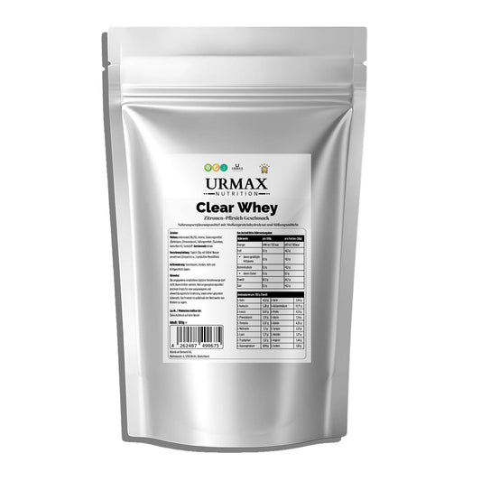 Clear Whey Protein изолат – Прасковен леден чай, Лекота. Свежест. Протеин, който се усеща различно.500g - urmax