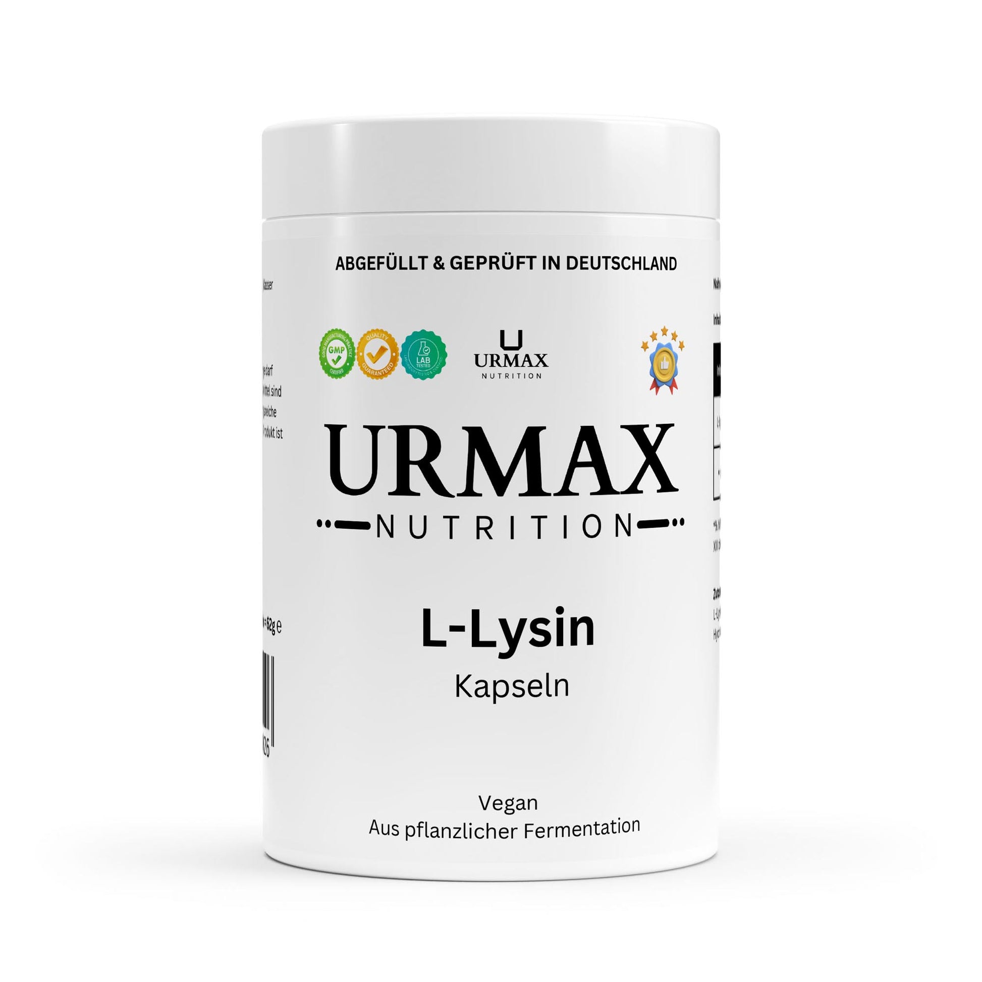 💪 L-Лизин – Чист. Концентриран. Високо усвоим. 100 капсули - urmax