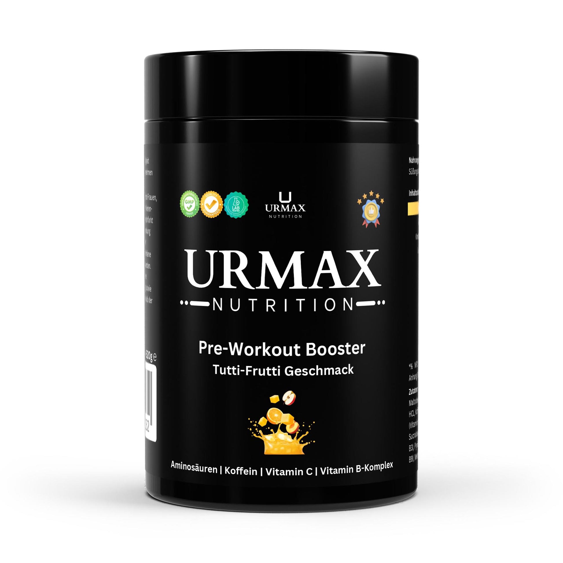 Pre-Workout Booster – Tutti Frutti 520 g – Фокус. Сила. Енергия с вкус на плодова експлозия! - urmax