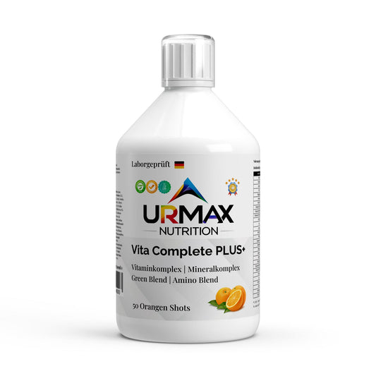🍊 Vita Complete PLUS+ – Пълноценна дневна подкрепа – витамини, минерали, аминокиселини и суперхрани в един вкусен шот!50 веган шота – Fresh Orange – 500 ml - urmax