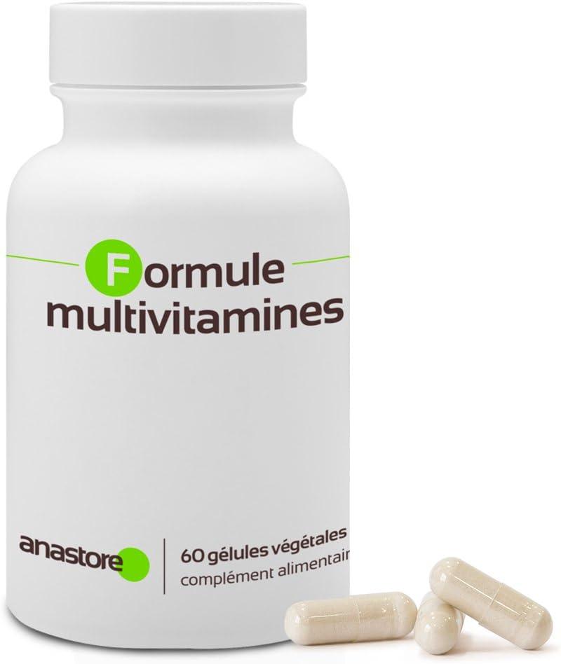 MULTIVITAMIN-FORMEL * 750 mg / 60 Kapseln * Eisen, Magnesium, Zink, Kupfer, Chrom, Mangan, Molybdän, Selen, Jod, Calcium, Phosphor, Vitamine A, B1, B2, B3, B5, B6, B8, B9, B12, C, D3, E - urmax