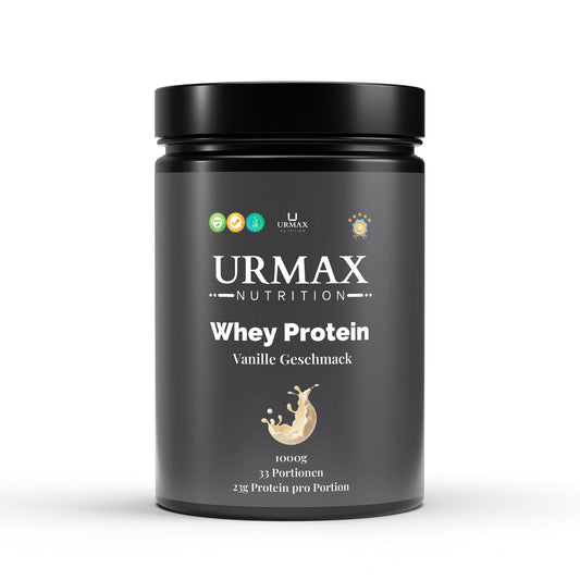 Premium Whey Protein – Ванилия 🍨 – 1000 g Класически вкус и върхова ефективност – чист суроватъчен протеин с ванилов аромат и отлична разтворимост. - urmax