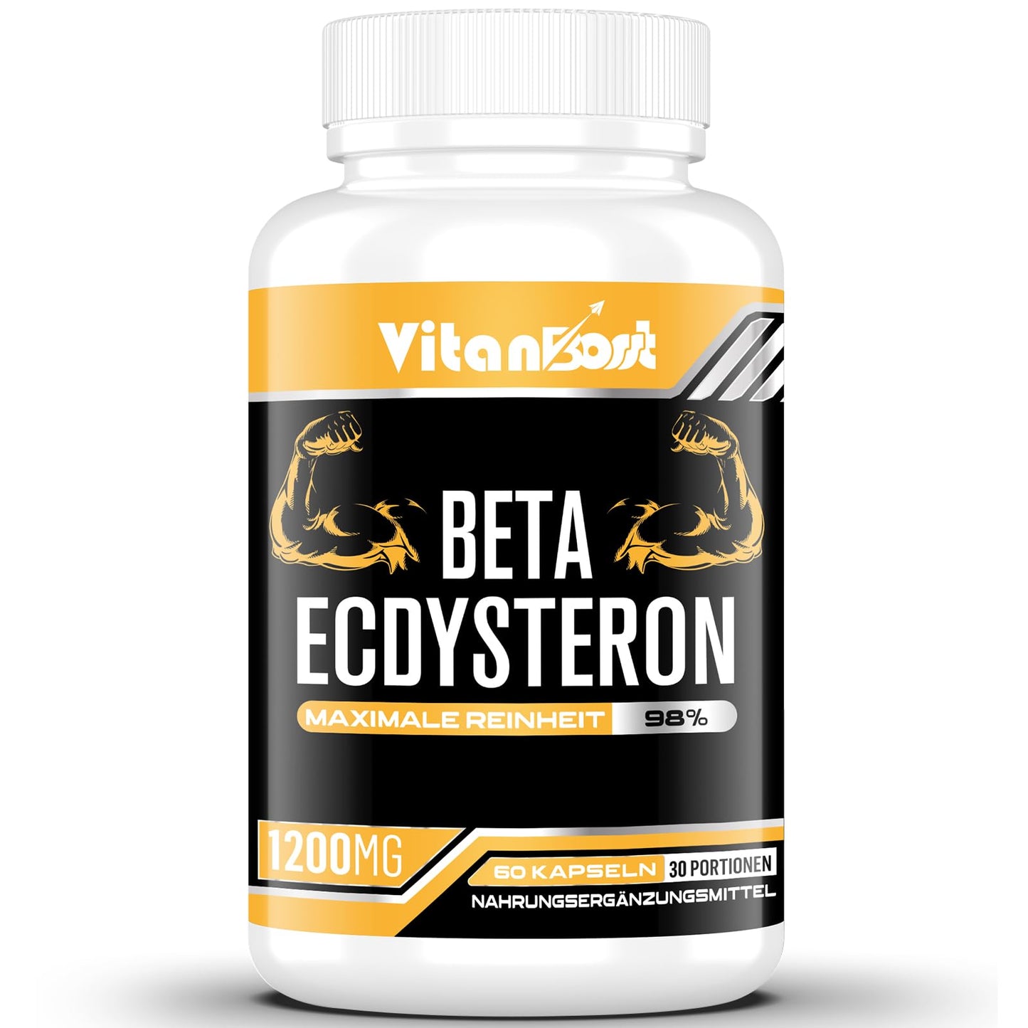 Beta-Ecdysteron – 60 Kapseln | 98 % Reinheit – 1200 mg pro Dosis