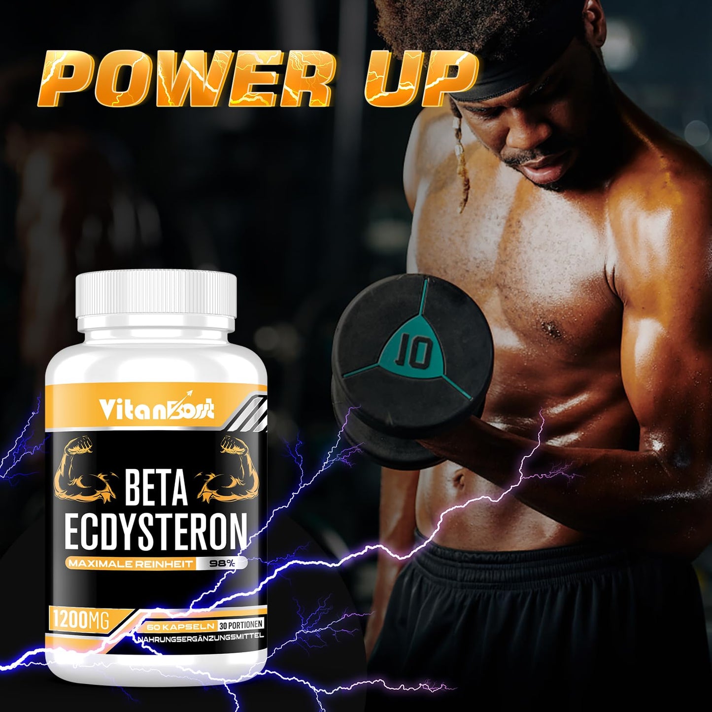 Beta-Ecdysteron – 60 Kapseln | 98 % Reinheit – 1200 mg pro Dosis