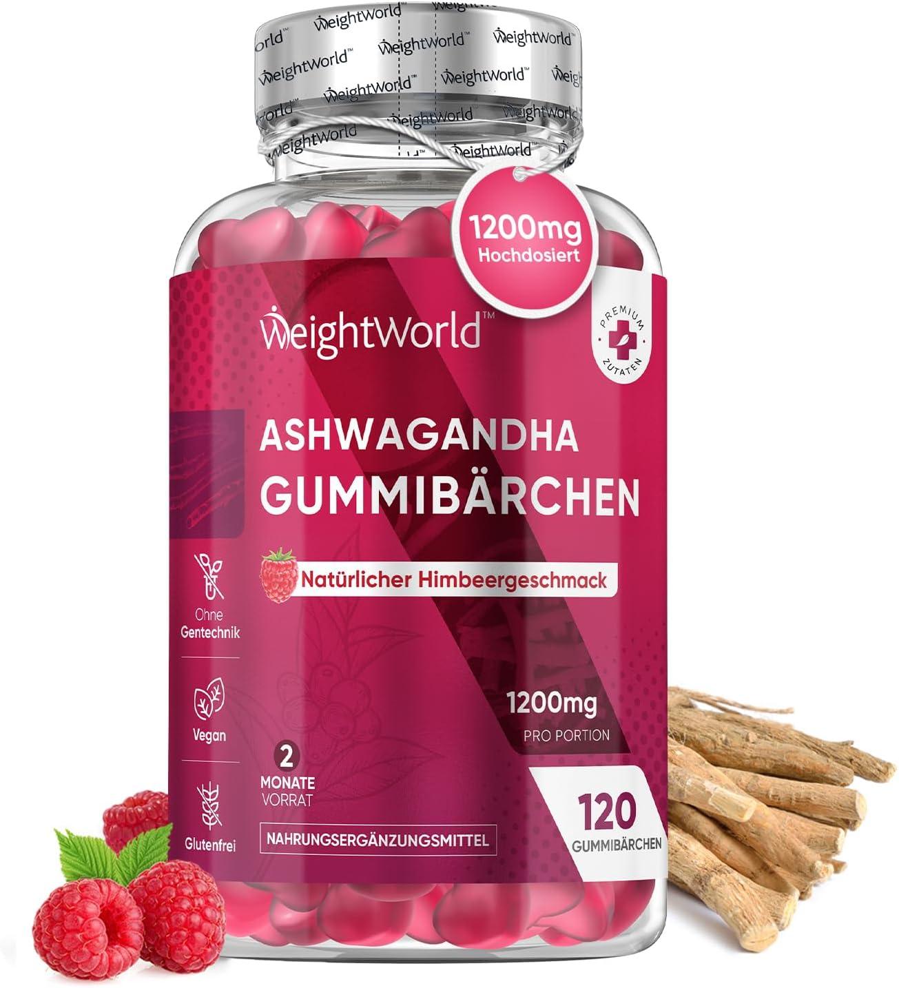🔥 Ashwagandha 1200 mg – 120 Гумирани Бонбони | 2-месечен запас | Веган, без глутен, с натурални съставки 🏆 СПОКОЙСТВИЕ И БАЛАНС – МОЩНА АДАПТОГЕННА ФОРМУЛА С НЕУСТОИМ ВКУС НА МАЛИНА! - urmax