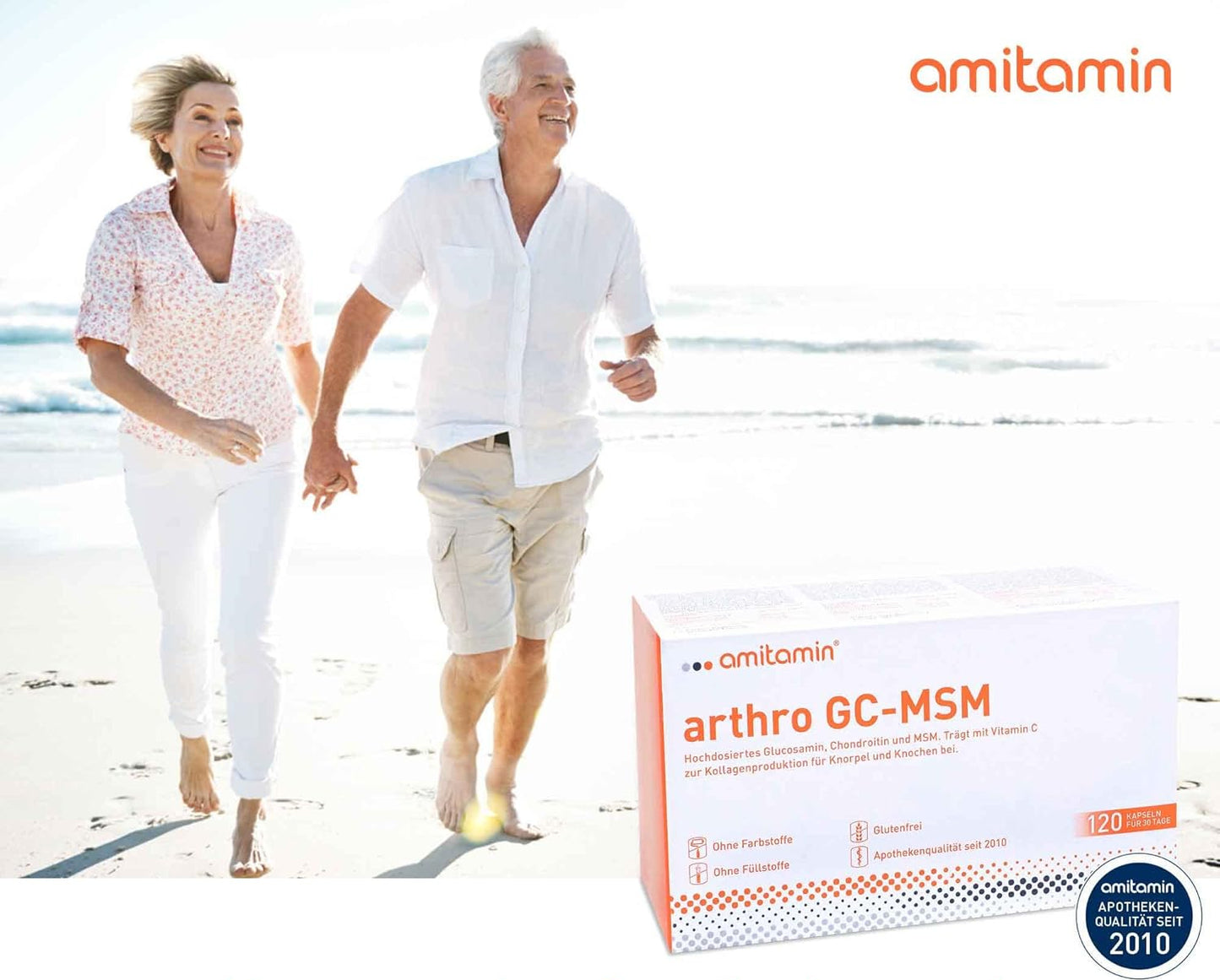 🔹 amitamin® arthro GC-MSM – Премиум формула за стави, хрущяли