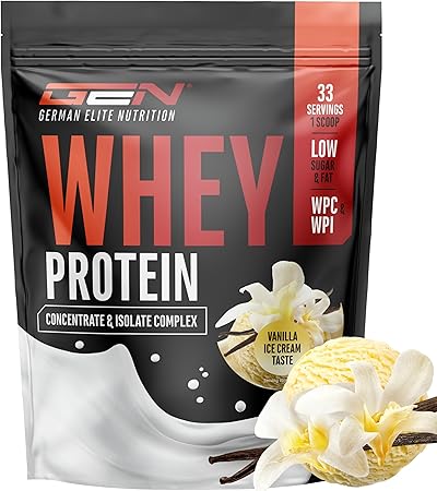 🔥 Whey Protein Complex - 1kg! 💪 Isolate + Concentrate for maximum digestibility and lean muscle mass!