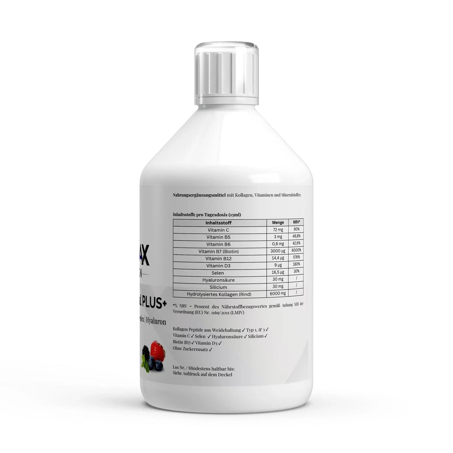 💖 Kollagen Vital PLUS+ – Shots с вкус на горски плодове – 500 ml - urmax