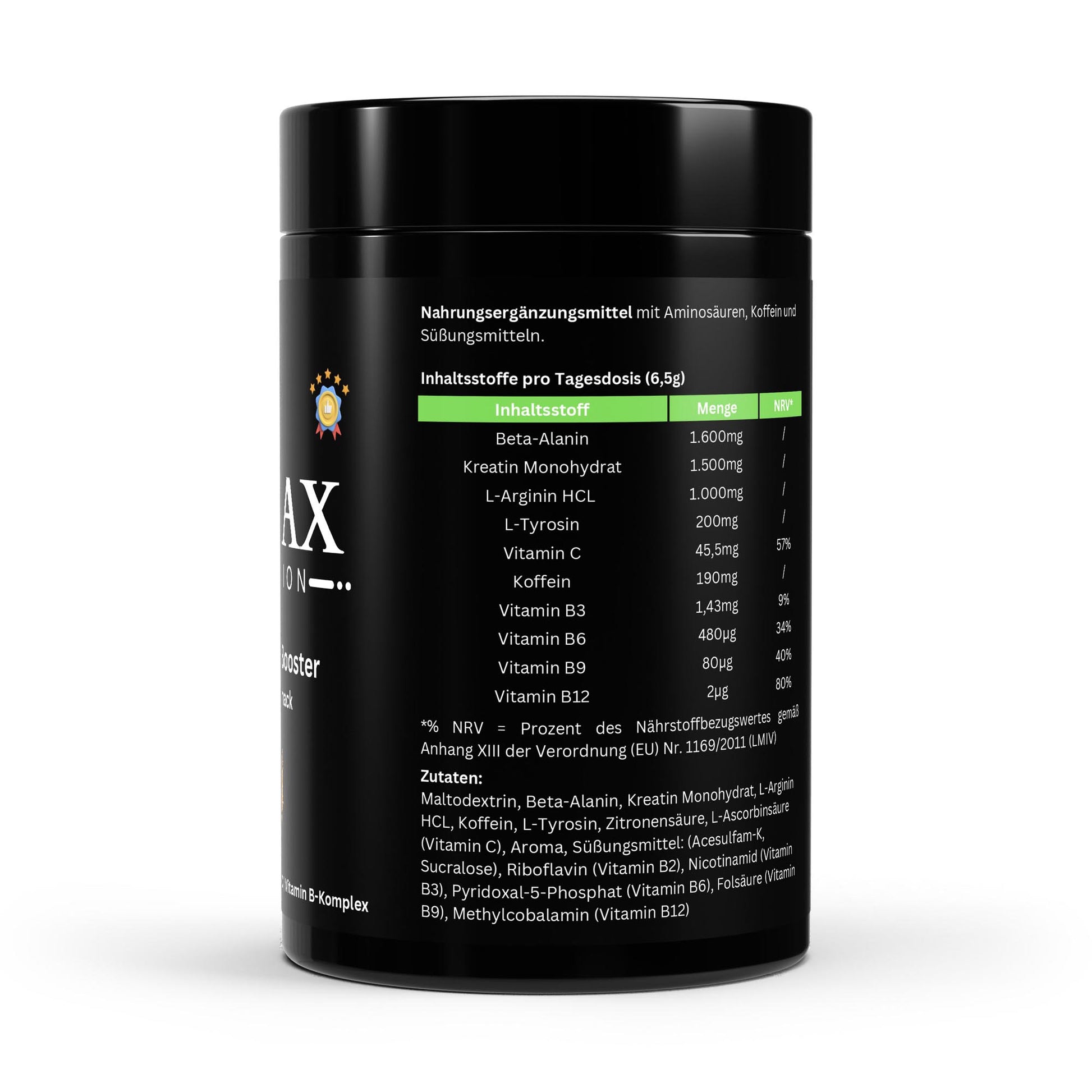 Pre-Workout Booster – Ябълка – 520 g Енергия. Мощ. Концентрация – преди всяка тренировка! - urmax