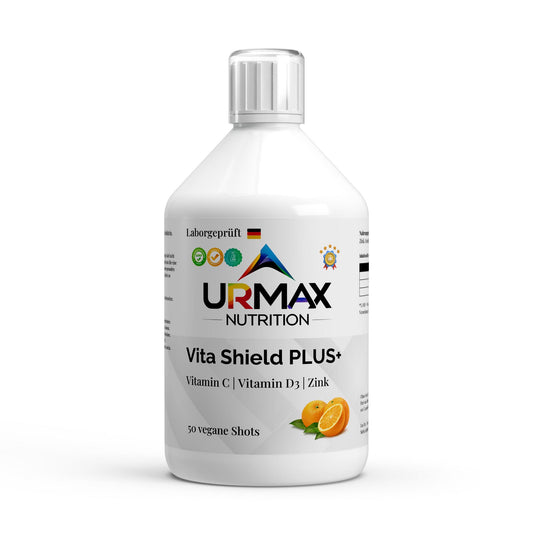 🍊 Vita Shield PLUS+ Shots – Формула, създадена да подкрепя нормалната функция на имунната система, да допринася за поддържането на костите и за защита на клетките от оксидативен стрес. Fresh Orange – 500 ml - urmax