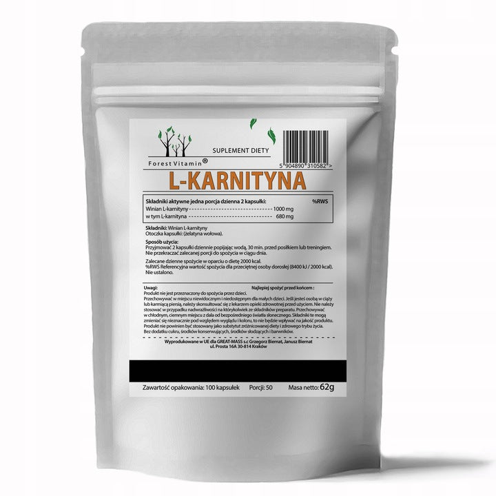 🔥 L-CARNITIN 1000 mg – 100 Kapseln | Waldvitamin