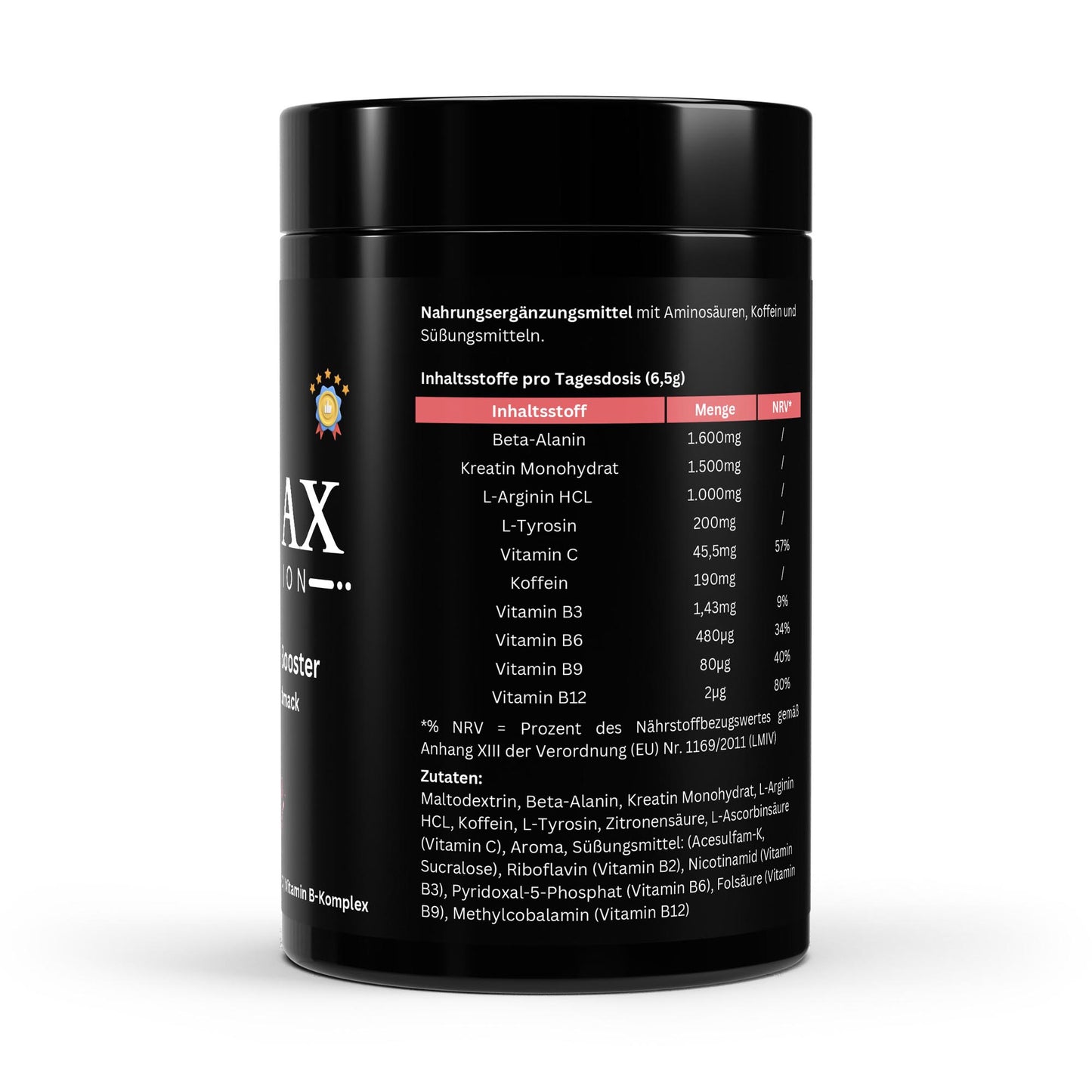 Pre-Workout Booster – Малина – 520 g Максимум енергия. Остър фокус. Дива тренировка – с вкус на сочна малина! - urmax