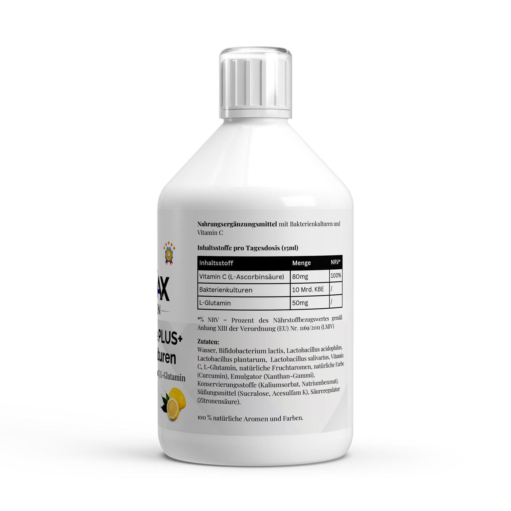 🍋 Vita Balance PLUS 500 ml – Пробиотичен микс с лимонов вкус – 10 милиарда активни култури + витамин C и L-глутамин – за здрава, балансирана чревна флора! - urmax