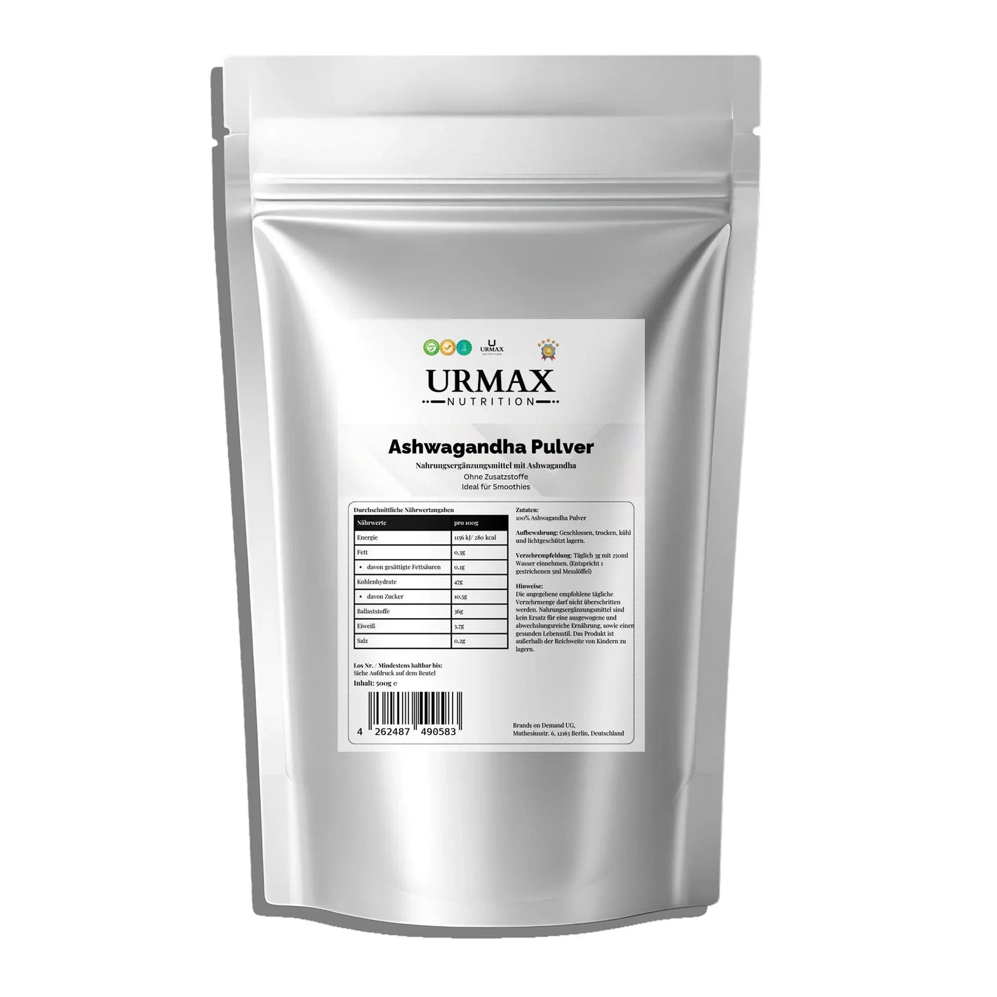 🌿 Ashwagandha на прах 500g – Антистрес силата на природата в чист вид! - urmax