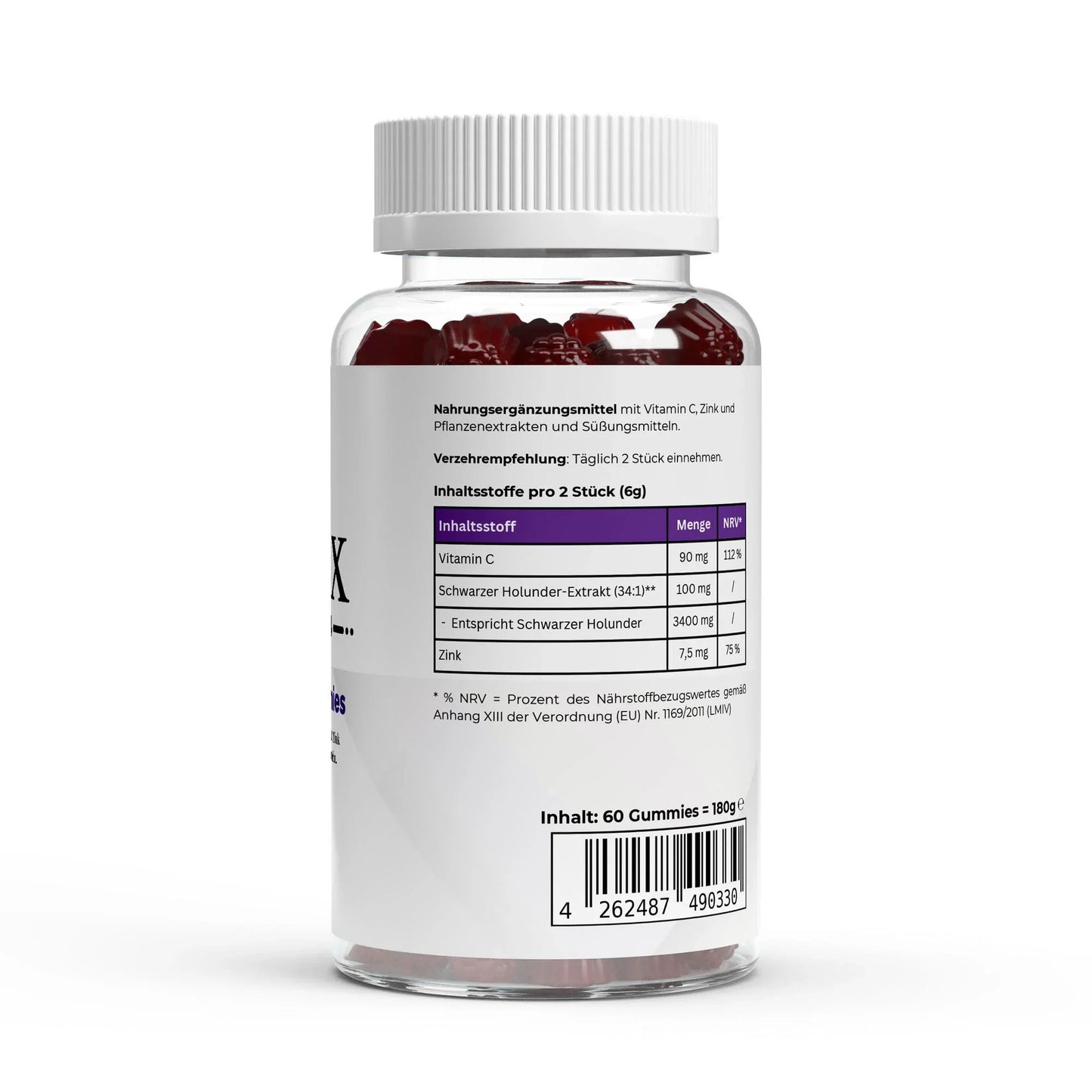 💜 Elderberry + Vitamin C + Цинк Gummies – 60 дъвчащи бонбони - urmax