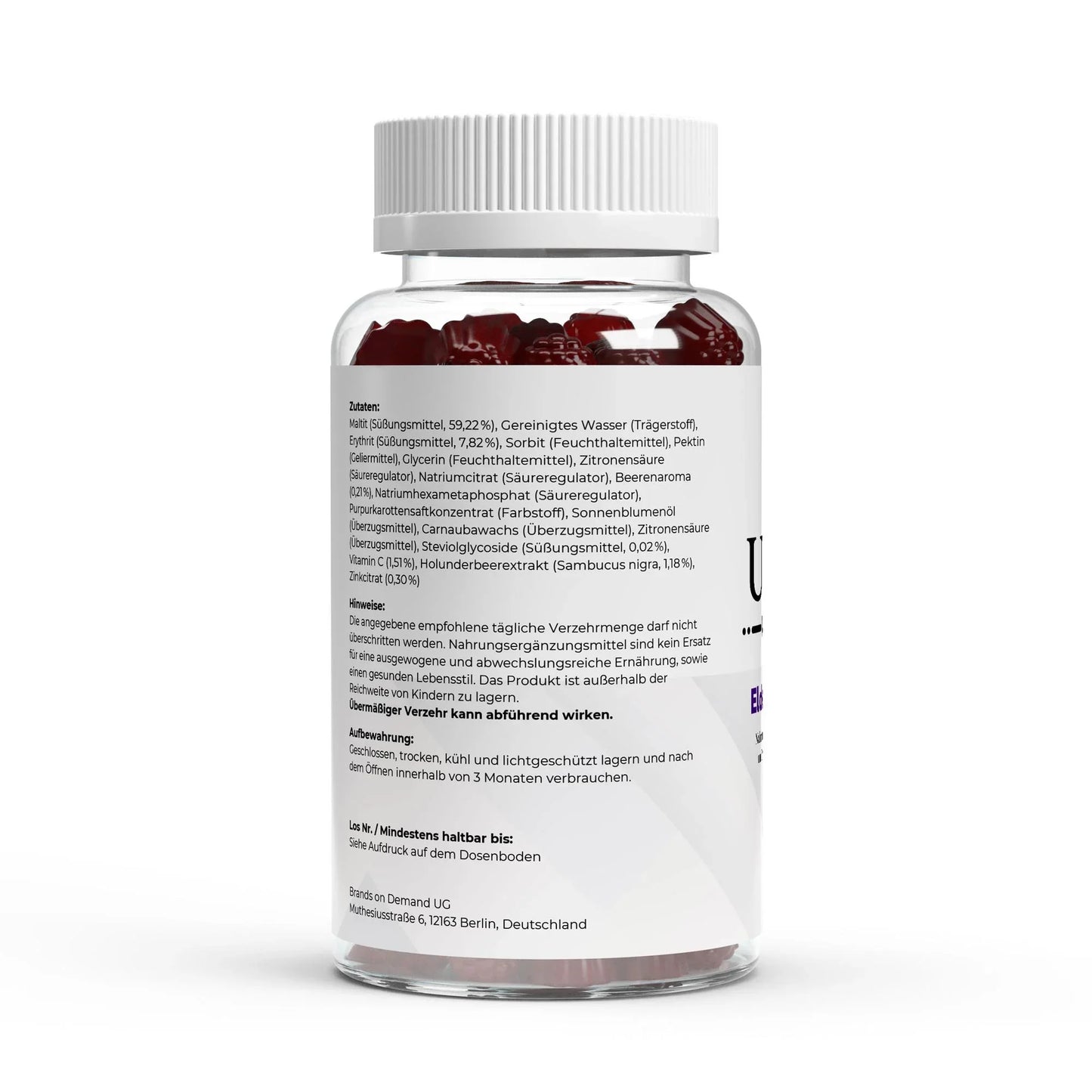 💜 Elderberry + Vitamin C + Цинк Gummies – 60 дъвчащи бонбони - urmax