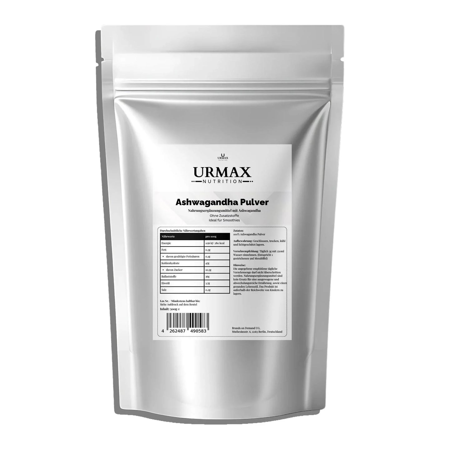 🌿 Ashwagandha на прах – 500g - urmax