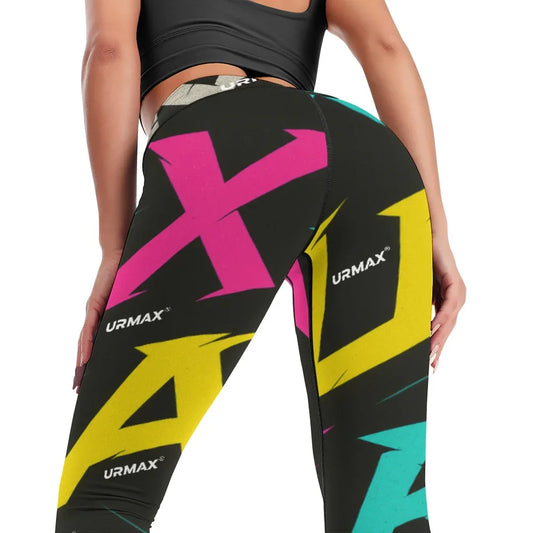 URMAX™ Neon Impact – Sportleggings für Damen mit vollflächigem Print