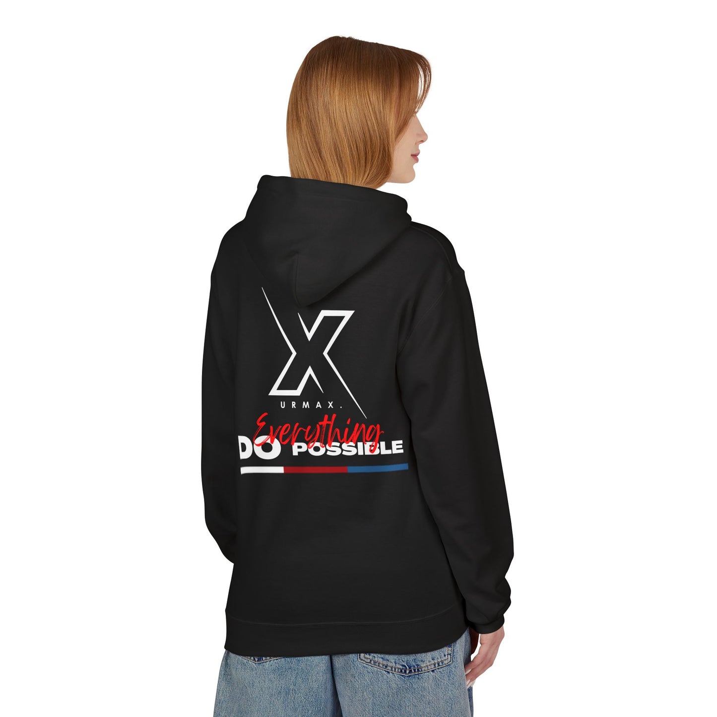URMAX™ Motivational Fleece Hoodie – “Do Everything Possible”