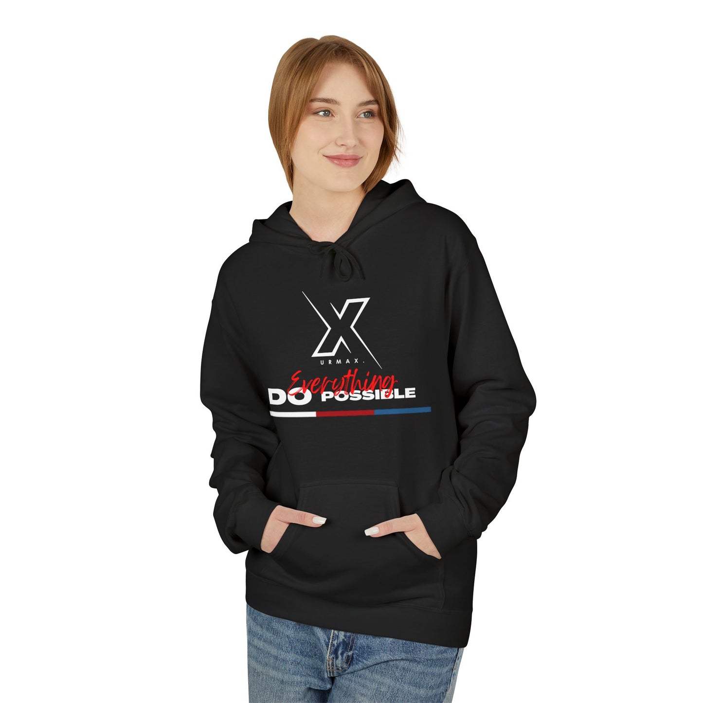 URMAX™ Motivational Fleece Hoodie – “Do Everything Possible”