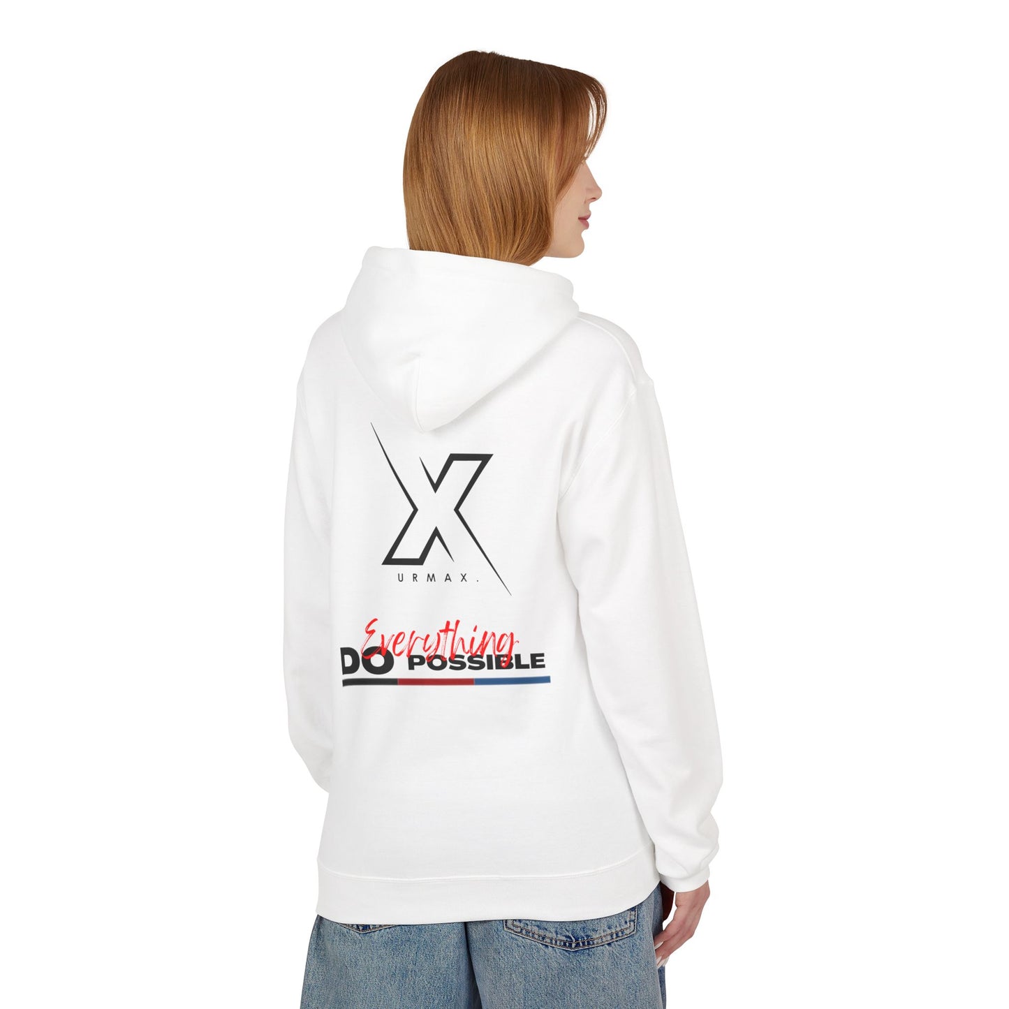 URMAX™ Unisex Hoodie “Do Everything Possible” – White