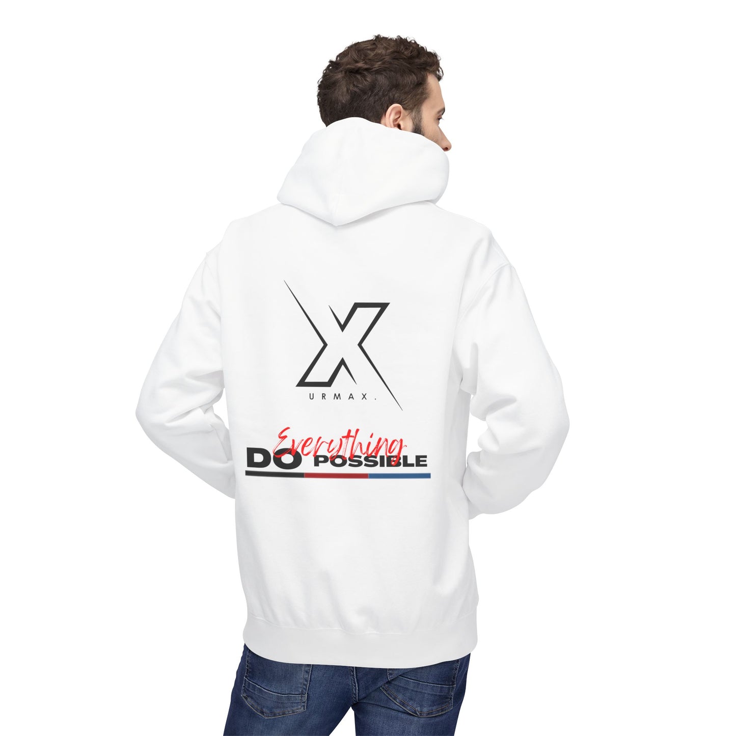 URMAX™ Unisex Hoodie “Do Everything Possible” – White