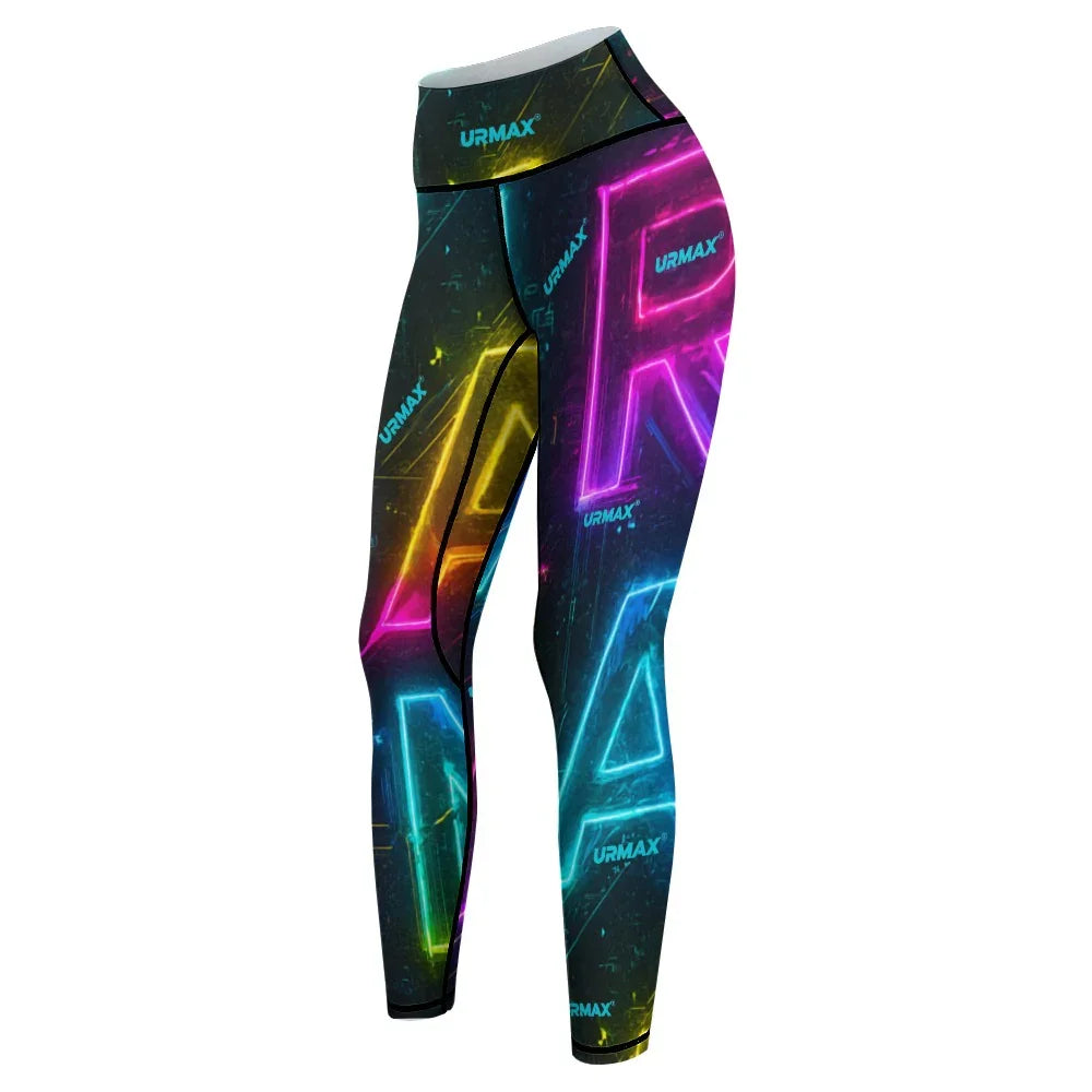URMAX™ Neon Surge Yoga Pants — Women's Neon High Waisted Sports Leggings