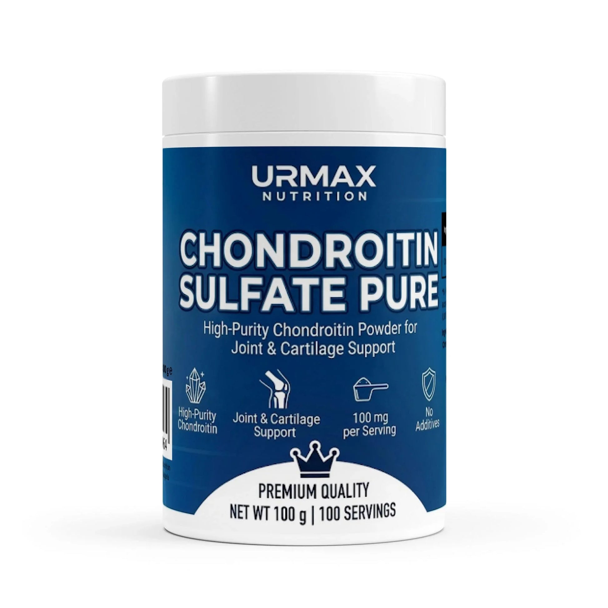 Urmax Nutrition Chondroitin Sulfate Pure supplement powder jar for joint support
