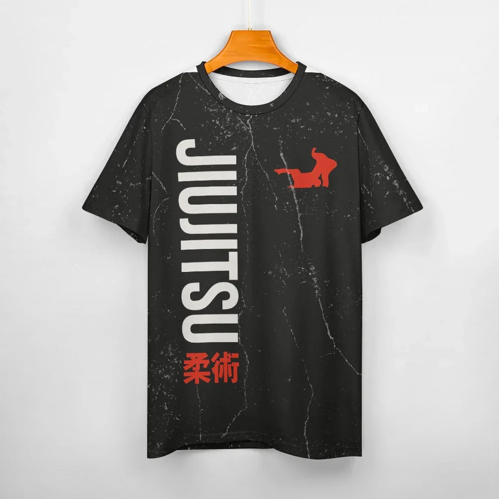 Jiu Jitsu Spirit™ – Herren-Baumwoll-T-Shirt „Black Discipline“