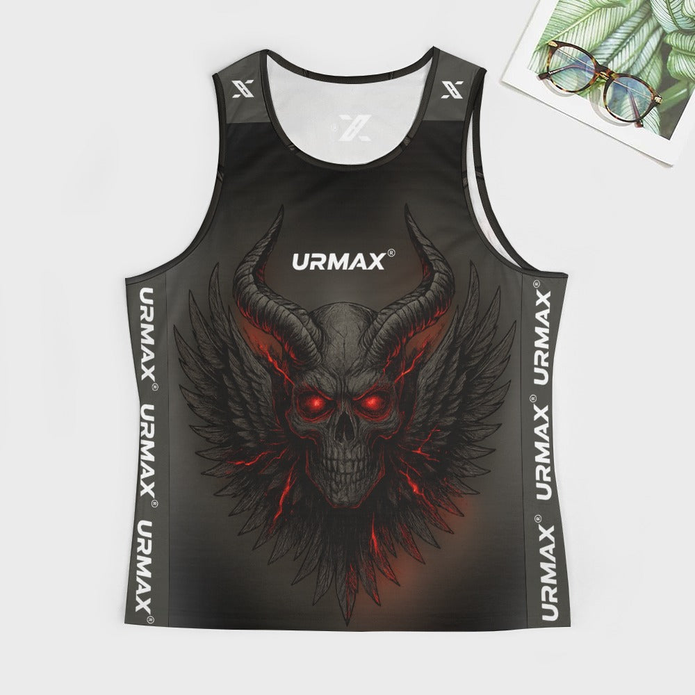 URMAX™ Herren-Tanktop „Hell Demon“ – Dunkelgraue Edition