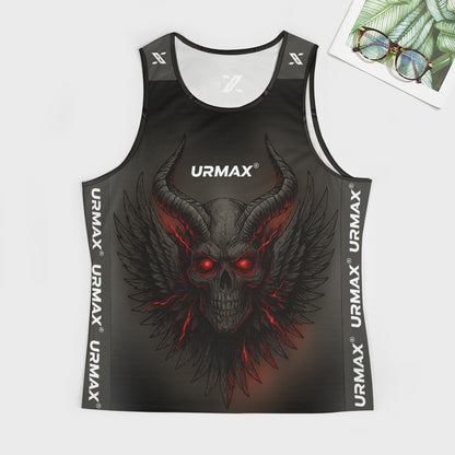 URMAX™ Herren-Tanktop „Hell Demon“ – Dunkelgraue Edition