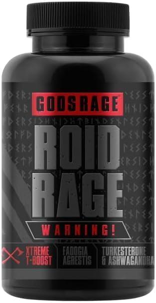 GODSRAGE ROID RAGE – 500 mg Turkesteron, 500 mg Fadogia Agrestis & 150 mg Ashwagandha – Einzigartiges & Hochdosiertes 3-in-1 Supplement – Die stärkste Alternative zu Tongkat Ali, 90 Kapseln – Germany - urmax