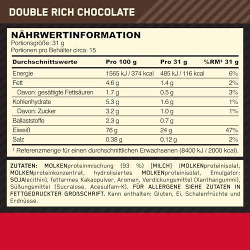 Optimum Nutrition Gold Standard 100% Molkenproteinpulver für Muskelaufbau und -regeneration mit natürlich vorkommendem Glutamin und BCAA-Aminosäuren, Vanilla Ice Cream, 15 Portionen, 450 g - urmax
