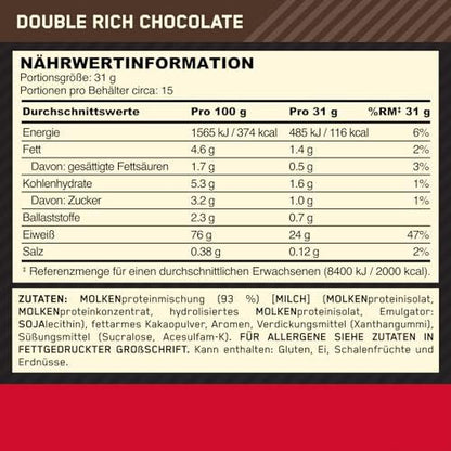 Optimum Nutrition Gold Standard 100% Molkenproteinpulver für Muskelaufbau und -regeneration mit natürlich vorkommendem Glutamin und BCAA-Aminosäuren, Vanilla Ice Cream, 15 Portionen, 450 g - urmax