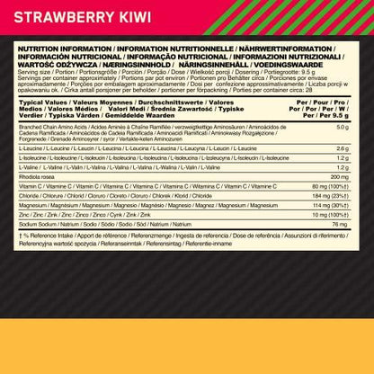 Optimum Nutrition Gold Standard BCAA Train + Sustain, Aminosäuren Pre-Workout-Pulver, Sportgetränk mit Vitamin C, Zink, Magnesium & Elektrolyten, Erdbeere-Kiwi-Geschmack, 28 Portionen, 266 g - urmax