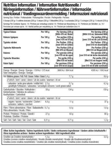 MuscleTech MassTech Elite Proteinpulver, Baut Muskelgröße Und -Stärke Auf, Molkenisola Massenproteinpulver Mit 3 g Kreatin, 80 g Protein, 18 g BCAA, 14 Portionen, 3,2 kg - urmax