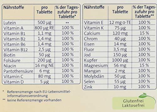 Abtei A-Z Komplett Langzeit-Multivitamine - 24 Vitamine und Mineralstoffe - hochdosiert, vegetarisch - 40 Depot-Tabletten - urmax