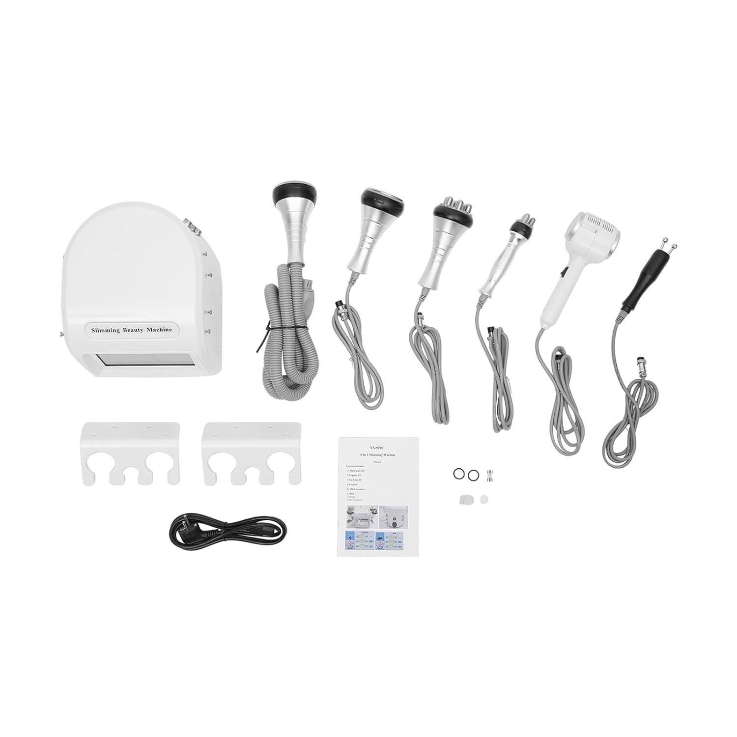 Donened - 6 in 1 Beauty Instrument, Fat Burning Machine, 40K Beauty Multipolar RF, Ultrasonic Cavitation Radio Frequency Device, for Face and Body - urmax