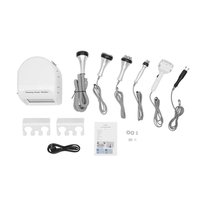 Donened - 6 in 1 Beauty Instrument, Fat Burning Machine, 40K Beauty Multipolar RF, Ultrasonic Cavitation Radio Frequency Device, for Face and Body - urmax