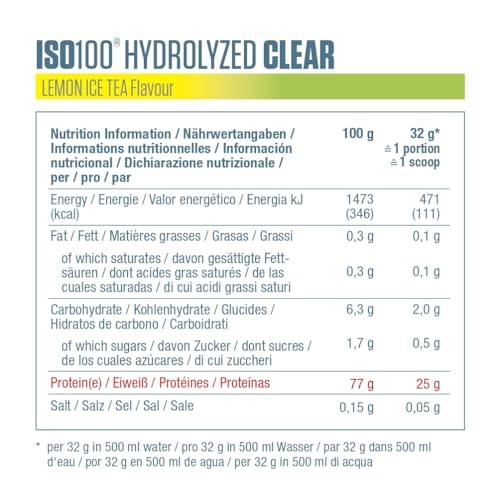 Dymatize ISO 100 Hydrolyzed Clear – 900g | 28 Порции | Различни плодови вкусове 🍓 🔹 Висококачествен хидролизиран суроватъчен протеин изолат за максимално възстановяване! - urmax