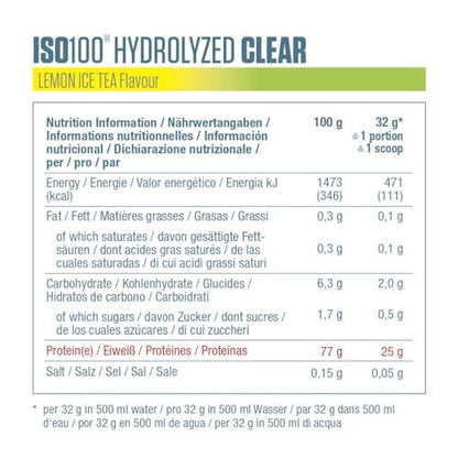 Dymatize ISO 100 Hydrolyzed Clear – 900g | 28 Порции | Различни плодови вкусове 🍓 🔹 Висококачествен хидролизиран суроватъчен протеин изолат за максимално възстановяване! - urmax