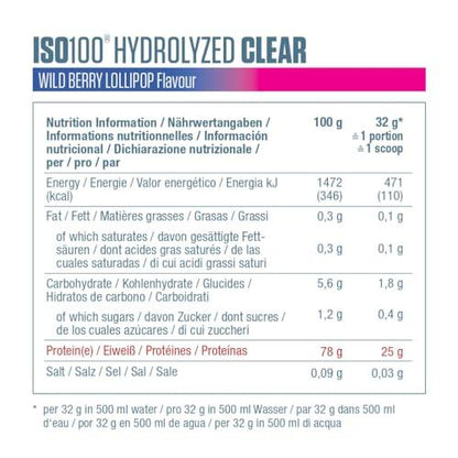 Dymatize ISO 100 Hydrolyzed Clear – 900g | 28 Порции | Различни плодови вкусове 🍓 🔹 Висококачествен хидролизиран суроватъчен протеин изолат за максимално възстановяване! - urmax