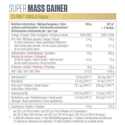 Dymatize Super Mass Gainer Cookies & Cream 2943g - Weight-Gainer Pulver + Kohlenhydrate, Creapure Kreatin, BCAAs und Casein - urmax