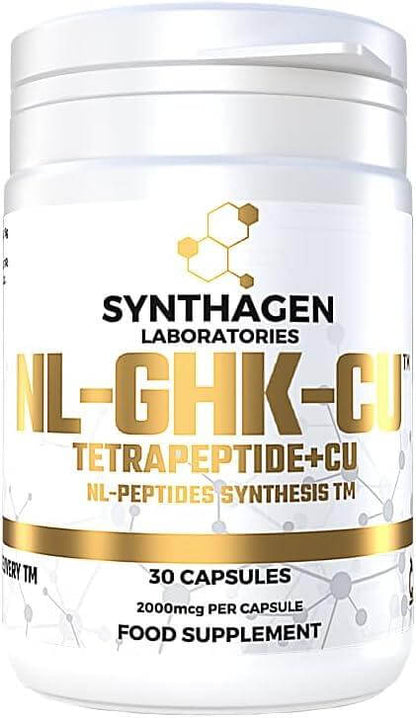 💎 SYNTHAGEN LABORATORIES - NL-GHK-CU | 30 Капсули | ТЕТРАПЕПТИД + CU | За Регенерация на Кожата, Лечение на Бръчки, Белези и Стимулиране на Косата 💎 - urmax