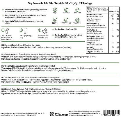 Protein Works Soja Protein 90 Изолат| 100% Веган, от устойчиво земеделие | Нискомаслено, без добавена захар | Без глутен | 2 кг, 1кг, 500гр - urmax